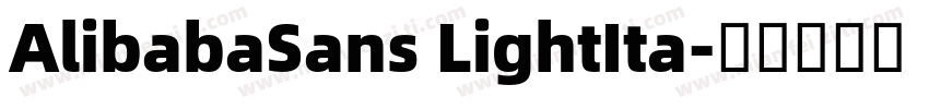AlibabaSans LightIta字体转换